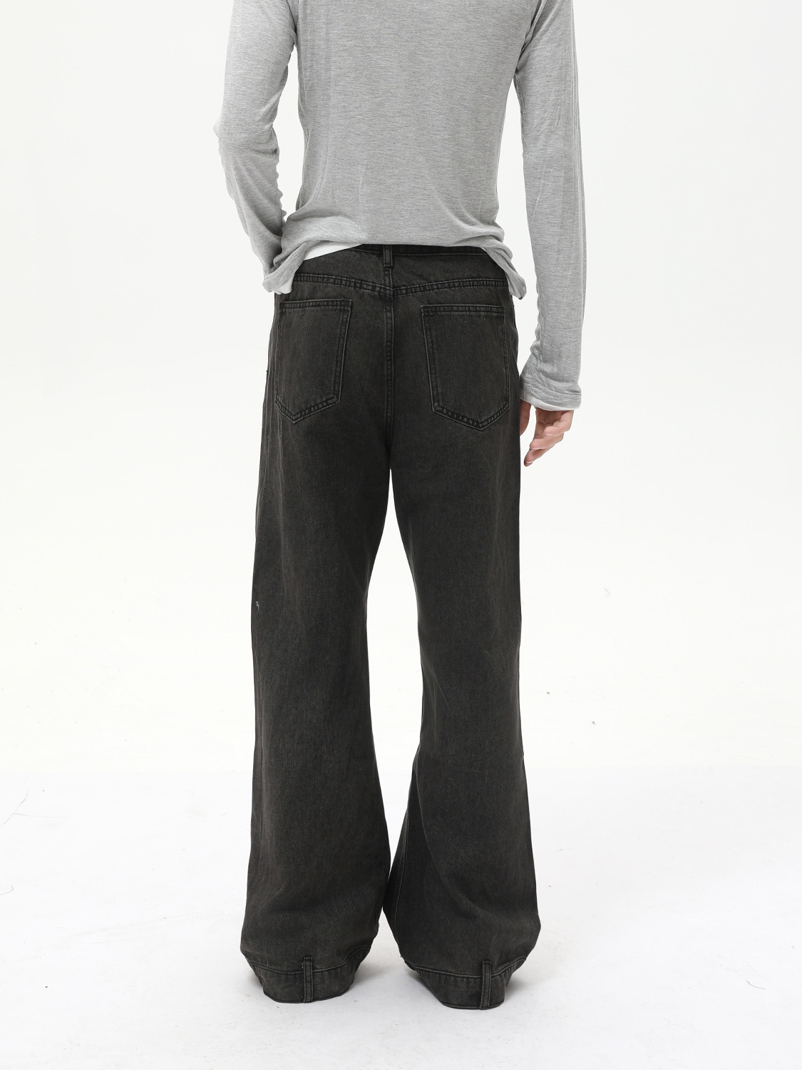 MTLCLOTHES Ropa de hombre | High Street vibe American Bead Costura de moda gris micro-jeans casual de moda