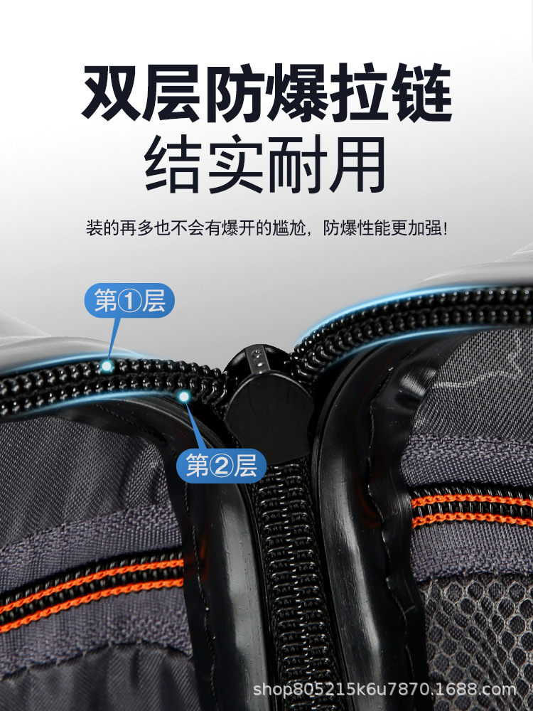 Maleta de expansión multifuncional material PC maleta de tracción puede embarcar en el avión de doble capa a prueba de explosiones maleta de viaje con cremallera de gran capacidad