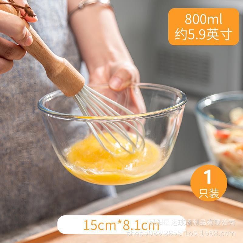 utensilios de calentamiento de microondas tazón de vidrio transparente resistente a altas temperaturas ensalada doméstica tazón de arroz grande tazón de sopa platos set platos cubiertos