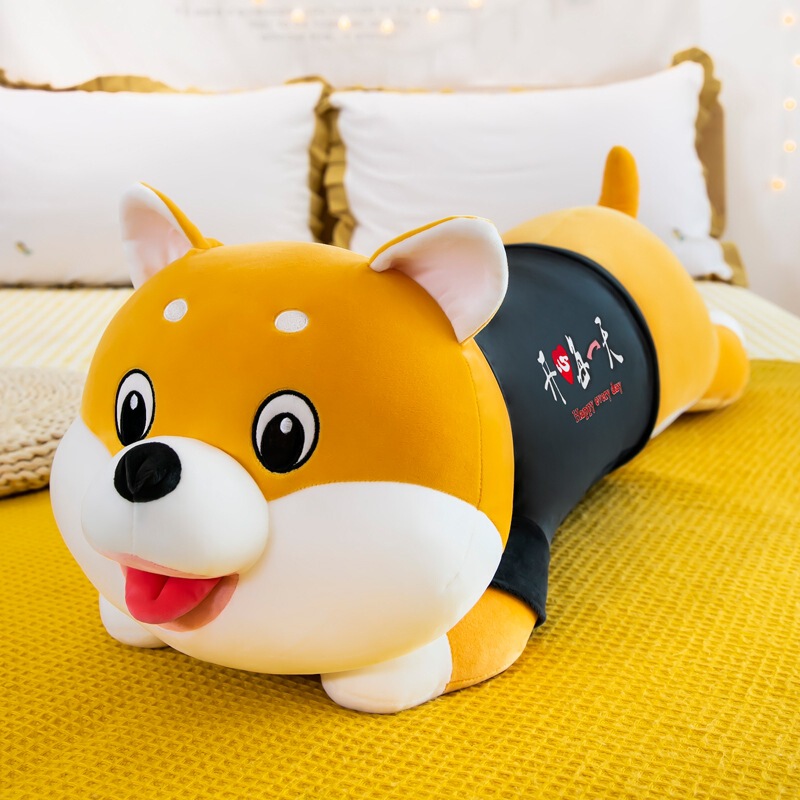 Authentic Husky Plush Toy Long Shiba Inu Pillow Bed Doll Girlfriend Birthday Gift Parent-Child Day Gift