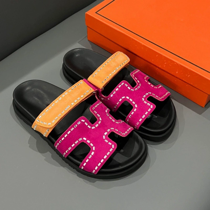 Summer beach slide with velcro, slippers, footwear