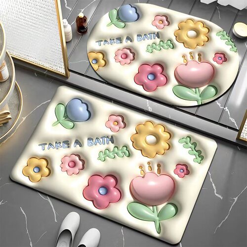 Crystal velvet floor mat, door mat, combination floor mat, bathroom non-slip mat, toilet mat, absorbent foot mat, entry mat