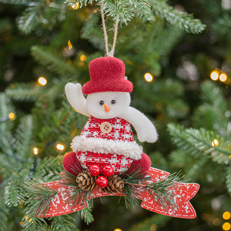 Decoración del árbol de Navidad personalizada colgante muñeca de nieve de Navidad KT Board Doll Listing Atmosphere Decoration