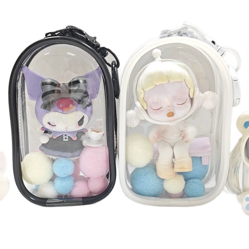 Minifigure, stand to go out, transparent capsule PVC