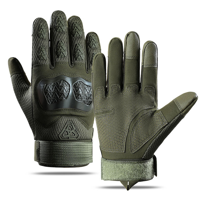 Guantes tácticos para hombres, deportes al aire libre, dedos largos, pantalla táctil, entrenamiento de montañismo, lucha, antideslizante, protección resistente al desgaste, guantes de ciclismo