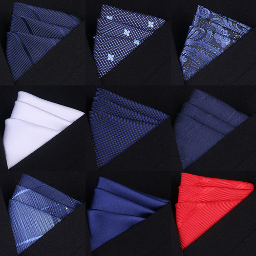 Men's Suit Pocket Square, Dress Shirt Handkerchief, Formal Suit Tie, Silk Scarf, Chest Square, Small White