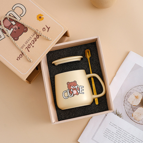 55 degree thermostatic cup set ceramic cute couple porcelain cup mug thermos cup souvenir small gift warm cup