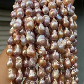 天然珍珠淡水珍珠巴洛克项链半成品不规则巴洛克颈链可diy项链