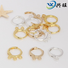18k包金保色圆形耳环 耳饰配件 耳圈diy手工耳钩饰品配件材料批发