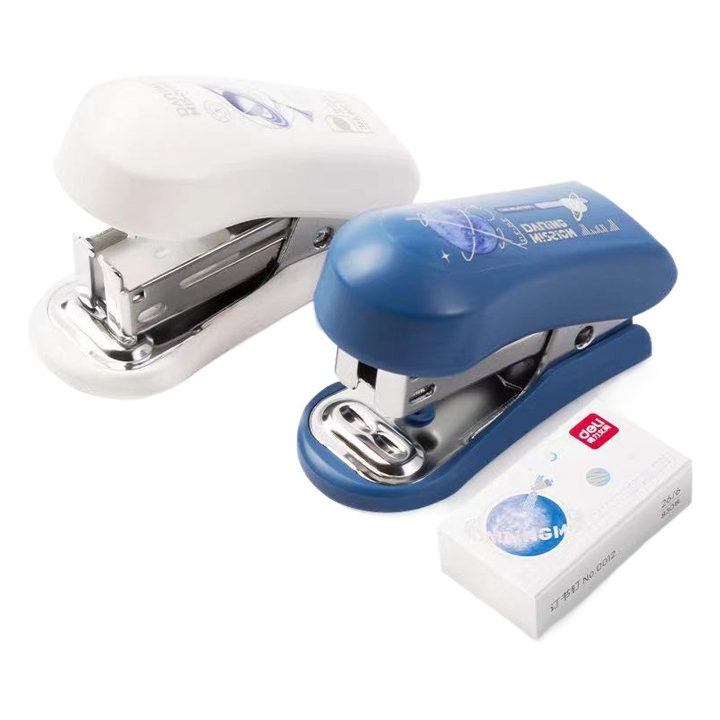 Deli 0257 Mini Stapler Set 0259 Student Small Stapler Labor-Saving Stapler No. 12 Staples