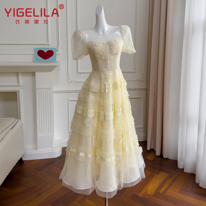 Summer New Style Celebrity Dress Birthday Party Dress Holiday Style Mid-length Dress 68012