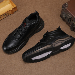 Men's Fashionable and Versatile Genuine Leather Casual Winter Spring Trendy New Outdoor Leather Surface Sports Shoes