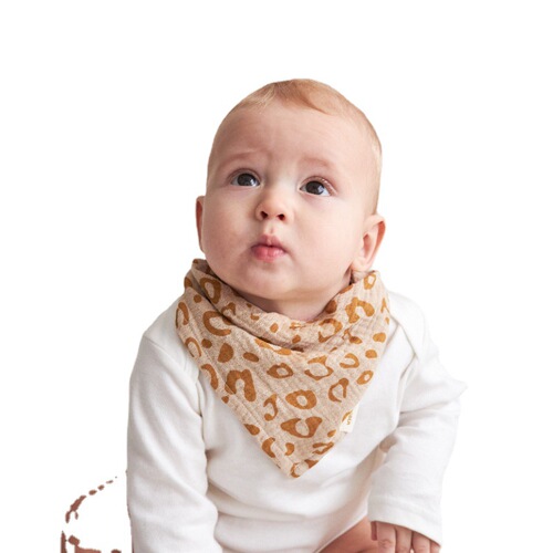 Infant Saliva Towel Pure Cotton Baby Bib Children's Gauze Scarf European and American Cross-border Boys and Girls Child Burp Triangle Cloth 