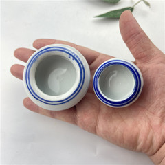 青花瓷小號筆洗配件書法繪畫陶瓷小墨碗墨蝶文房四寶學生裝水裝墨