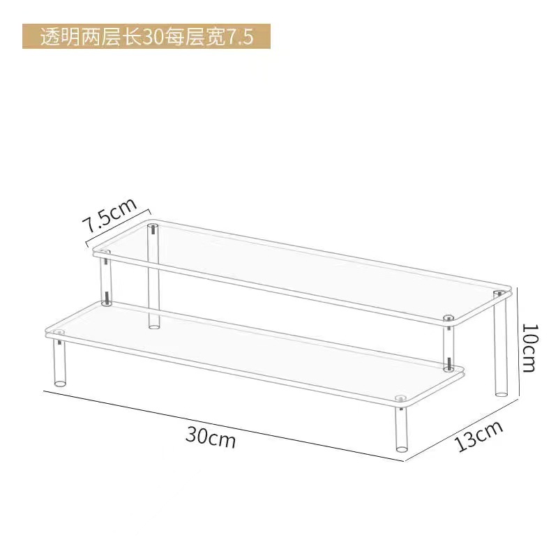 Acrílico de tres capas hechas a mano muñeca burbuja Matt Doll Jasmine cosméticos trapezoidal cartera joyería soporte de exhibición