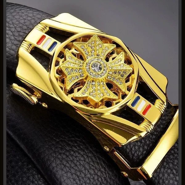 Time to run [Golden buckle + cowhide belt]