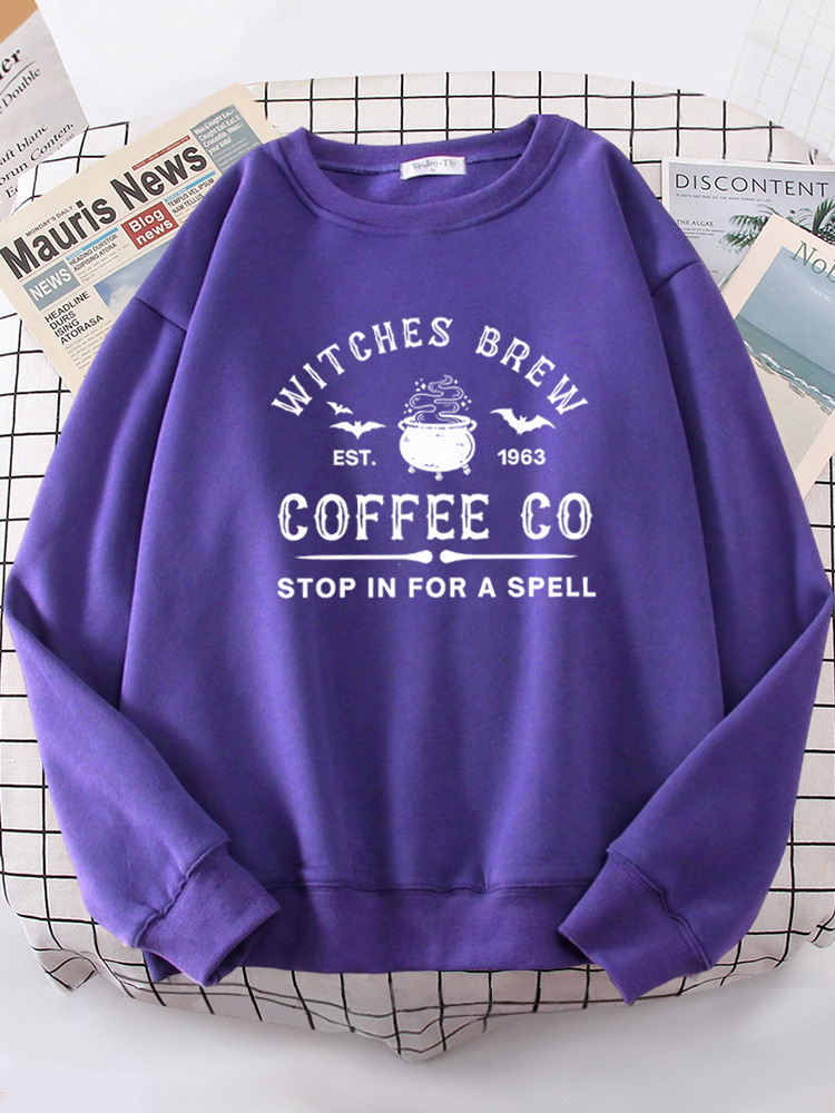 Witches Brew Coffee Letter Printing Simple Solid Color Lette