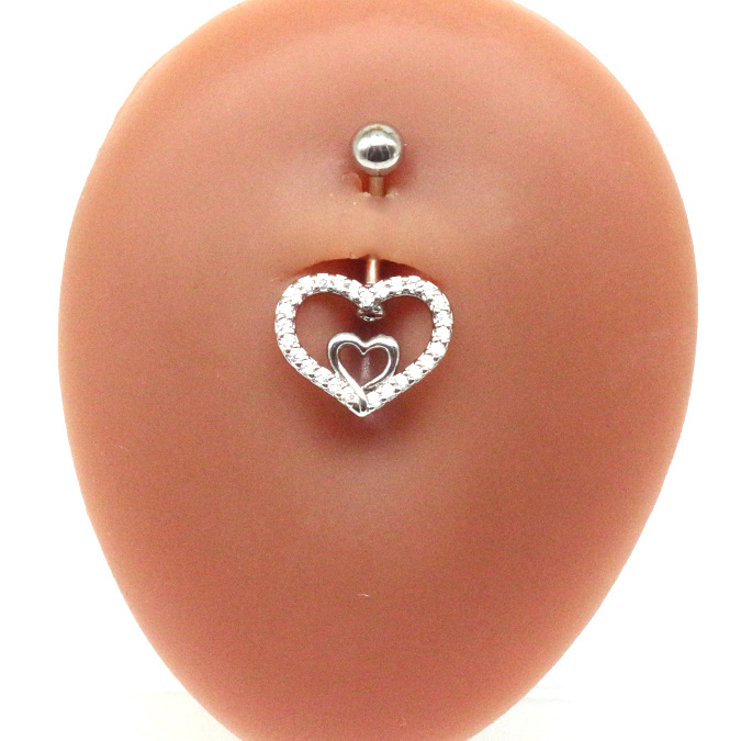 7g Weight Belly Ring Classification 1 Piece Quantity Holiday, Party Occasion 304 Stainless Steel, 316L Stainless Steel , Copper Material Heart Shape Pattern All Seasons Season Unisex Gender Streetwear Style Waterproof Non Tarnish, Surgical Steel, Plating Craft 1 Piece 304 Stainless Steel 316L Stainless Steel Copper Belly Rings Heart Shape Waterproof Non Tarnish Surgical Steel Unisex 9