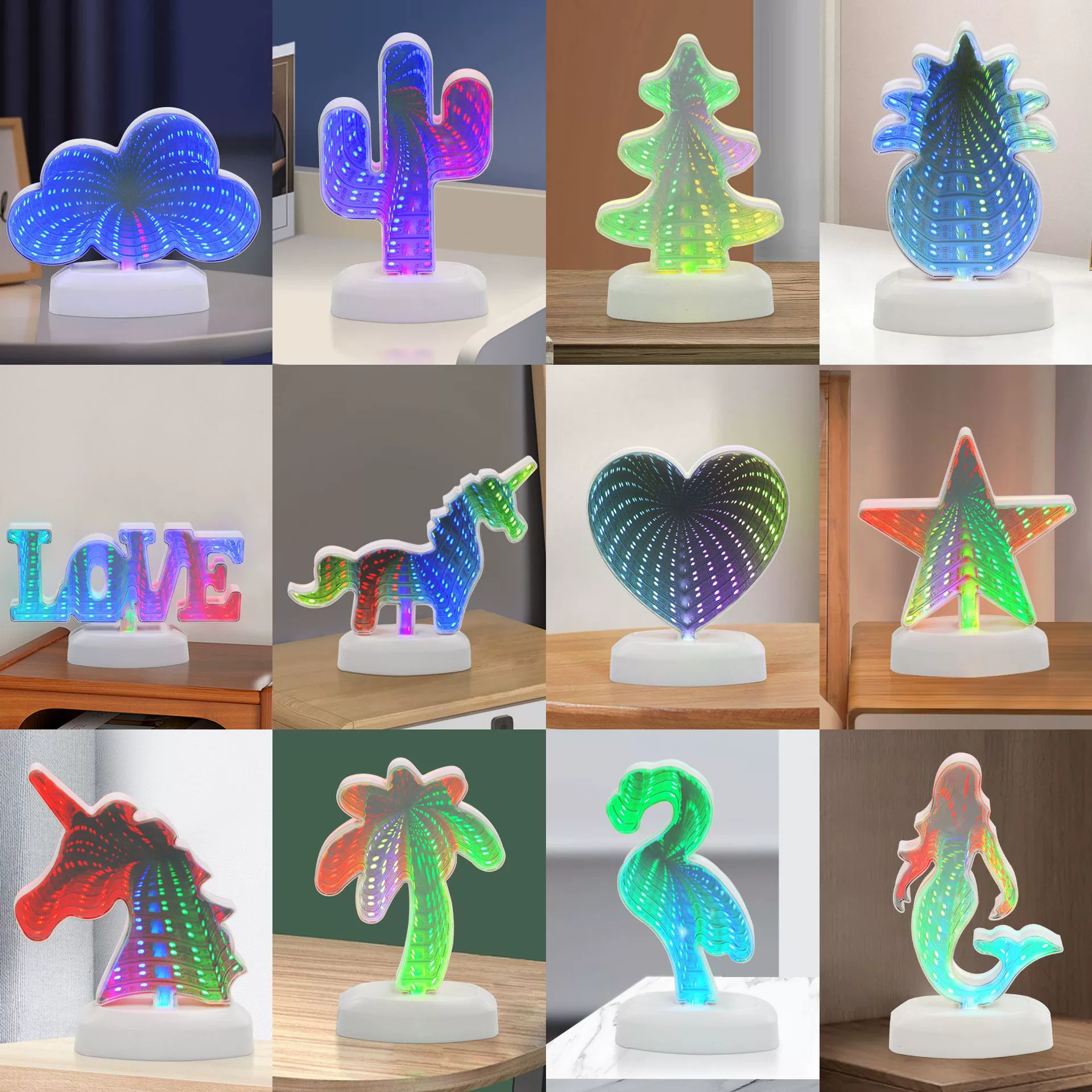 Новый творческий подарок туннель мечты елка настольный светильник спальня ночной свет кабинет украшение небольшой настольной лампы