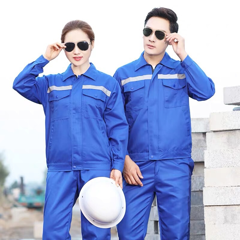 长袖工作服男女套装厂服上衣耐磨劳保服汽修电焊春秋工人工装|undefined