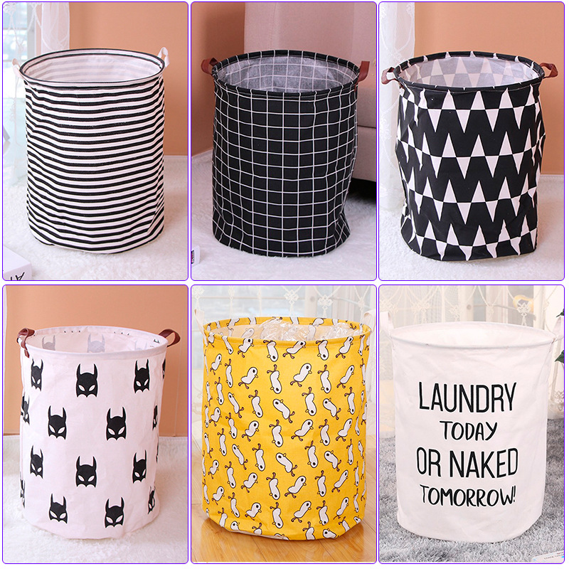 40*50 gran cesta de lavandería doméstica tela de juguete Cubo de almacenamiento cesta de lavandería cesta de la ropa de dibujos animados