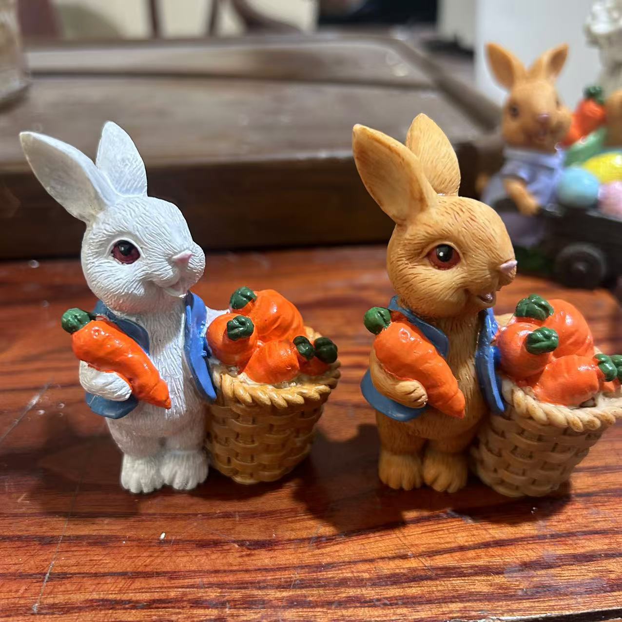 Easter Cute Rabbit Micro Landscape Garden Balcony Flower Pot Landscape Ornaments Decorative Ornaments Resin Crafts