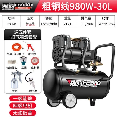 Silent Air Compressor High-Pressure Inflatable – Hava kompressorları - all-copper-980-30l-air-spray-paint