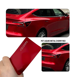 Axxpel avtomobil PET rəng dəyişən plyonka: Maye Metal Albalı Qırmızı