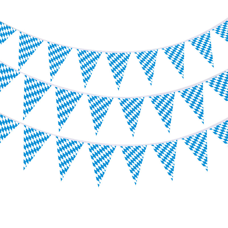 Banderas triangulares transfronterizas, pequeñas banderas coloridas, banderas rectangulares personalizadas para la Copa Mundial, decoración para exteriores, banderas de cuerda para la Fiesta de la Cerveza Alemana