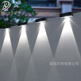 Outdoor Solar Wall Light Automatically Lights up Waterproof Sensor Light Cross-Border Led Balcony Guardrail Light Garden Wall Light