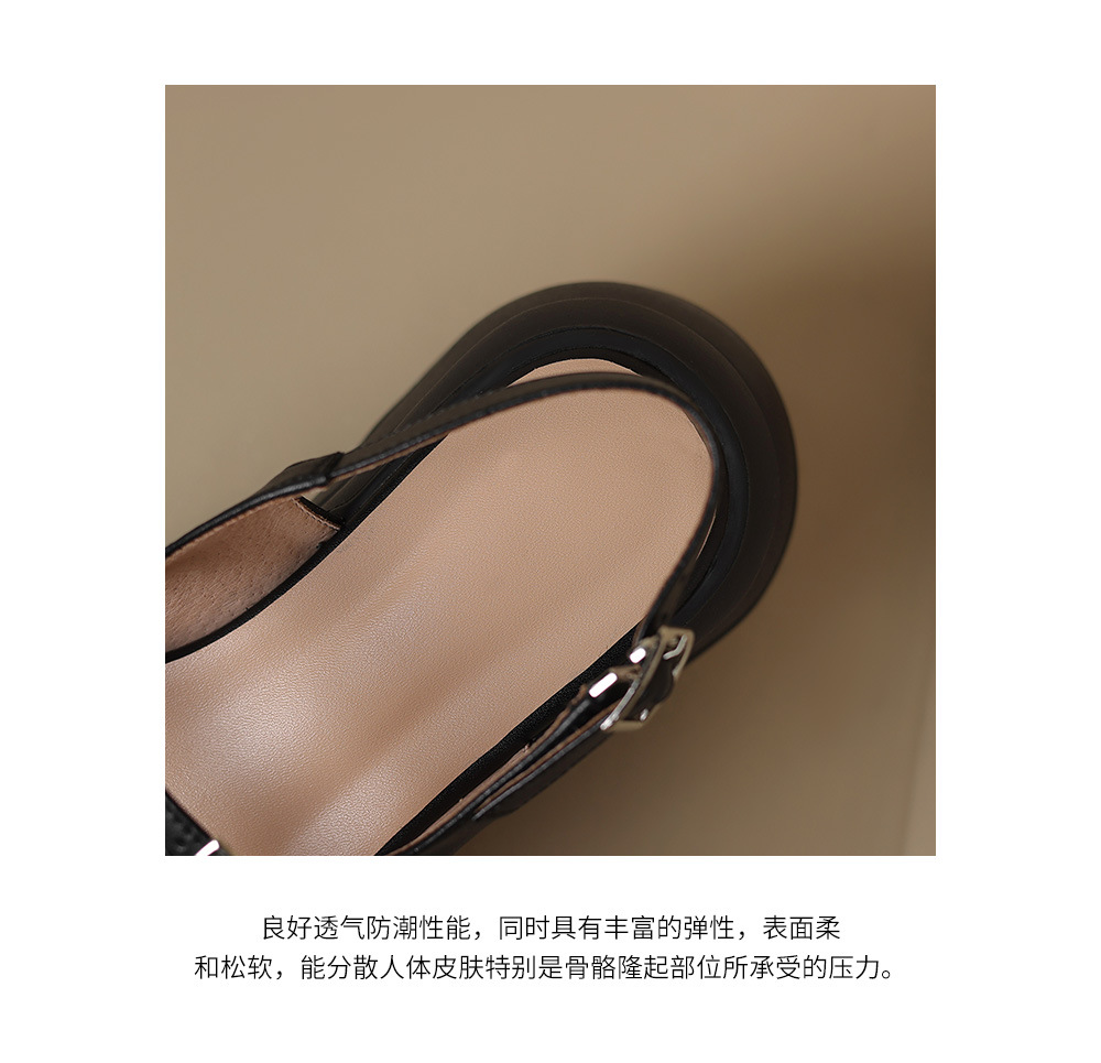Dép sandal nữ quai ngang hở mũi đế bệt siêu nhẹ phong cách La Mã — đen chi tiết 17
