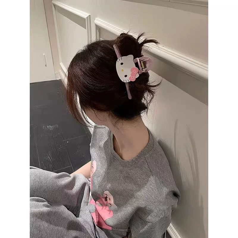 Пин-краб Hello Kitty, милый краб, акула, зажим для волос, новая коллекция, стиль высокого качества