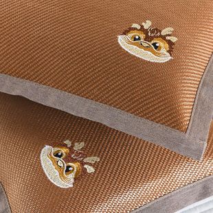 Summer Cooling Pillowcase for Students and Children, Ice Silk Rattan Pillowcase, Baby Pillow Core Cover, Adult Pillow Mat, Summer Single Double-Sided