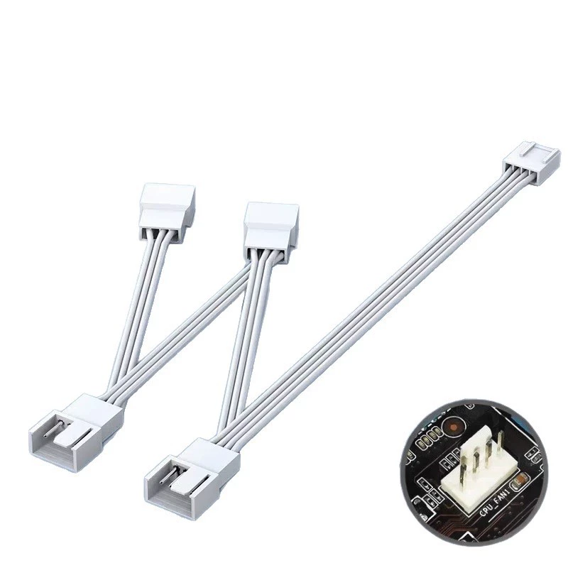 Хаб для материнской платы 4-pin PWM с температурным управлением, удлинитель 3/4PIN, распределитель питания для 1–4 вентиляторов корпуса и радиатора