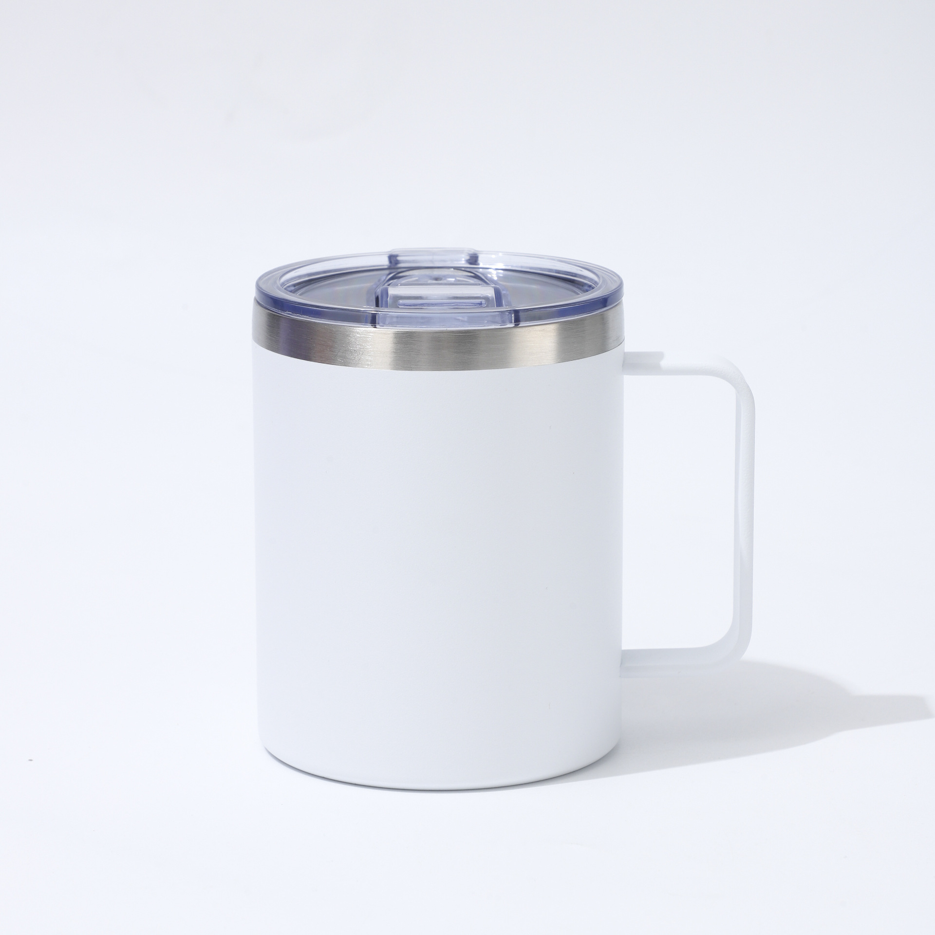 Transfronterizo al por mayor 12oz con mango taza de café 304 taza de aislamiento de acero inoxidable taza de oficina taza portátil taza