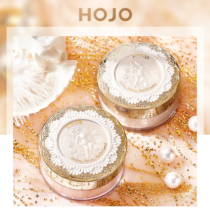 Makeup Hojo Angel Light Setting Powder Delicate and Fit Lightweight Breathable Portable Loose Powder Easy to Use for Students
