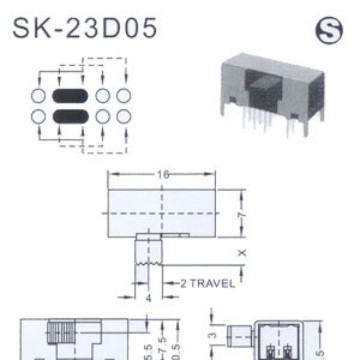 供应开关 SK-23D05波动开关 拔动开关加 工定 制