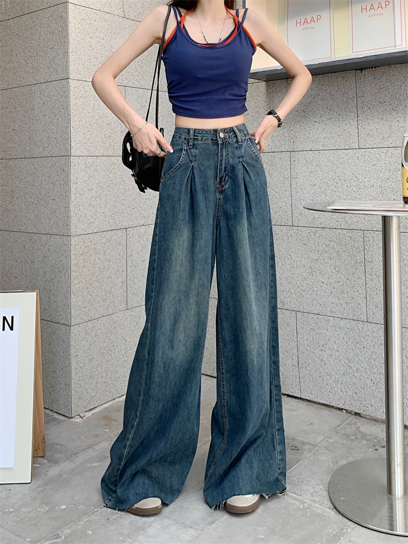 امرأة اليومي شارع غير رسمي ملابس الشارع اللون الصامد مكتمل الطول جيب جينز display picture 9