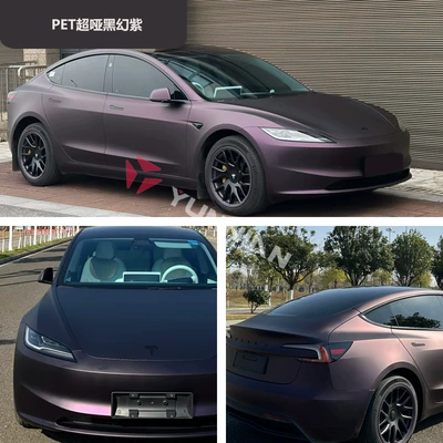 Film Matte Film Paint Protective Auto Color Change Film - pet-super-matte-black-fantasy-purple-15216m