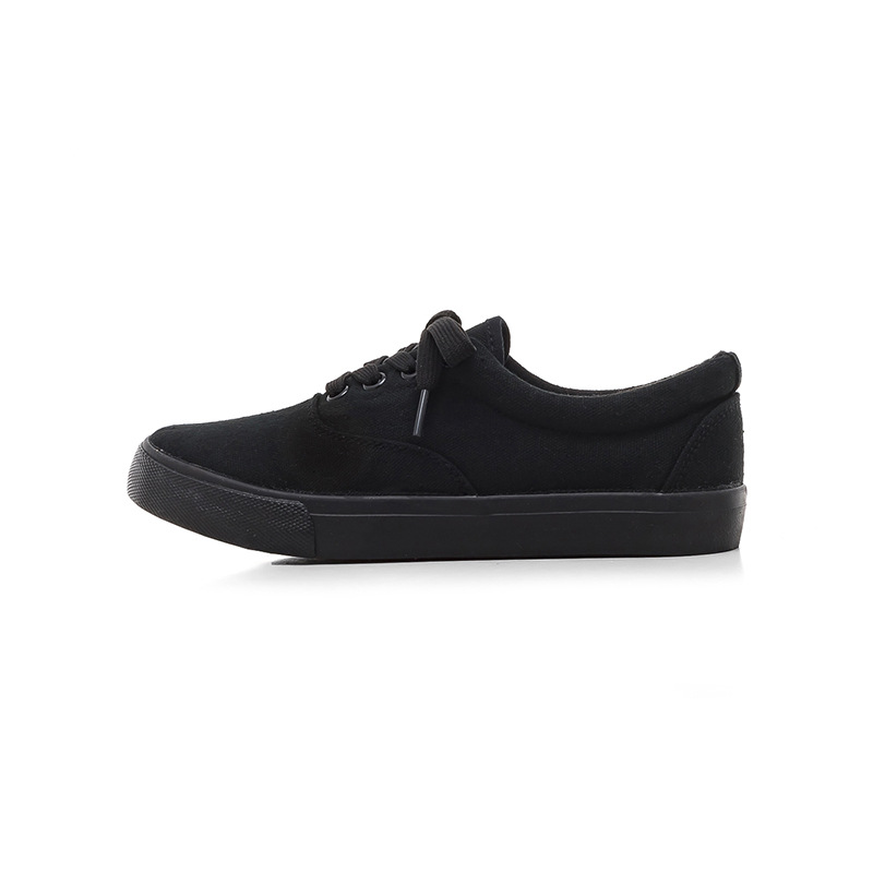 Harajuku versátil zapatos negros para mujeres 2026 nuevos zapatos de pizarra super caliente zapatos de lona samurai negro zapatos casuales para parejas