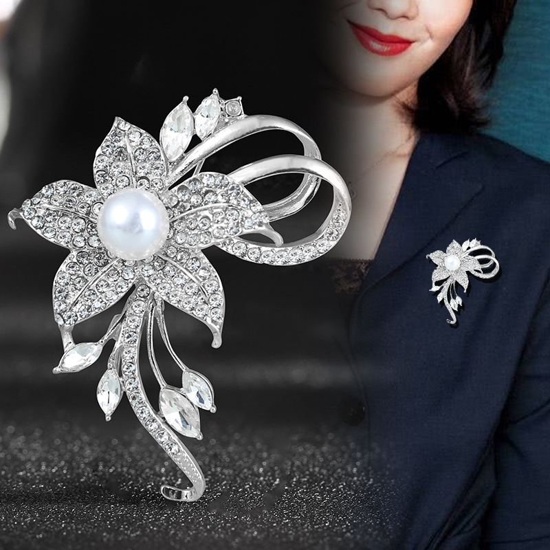 Floral brooch for women, high end corsage, high end niche design, anti exposure suit accessories, pin clothing accessories_voghion.com