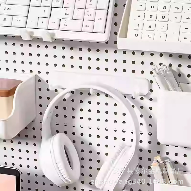 穴あきボード用アクセサリー、フック、丸穴、汎用収納ラック、デスク用吊り下げボード、マグネット式冷蔵庫用マグネット、磁気吸着式収納|undefined
