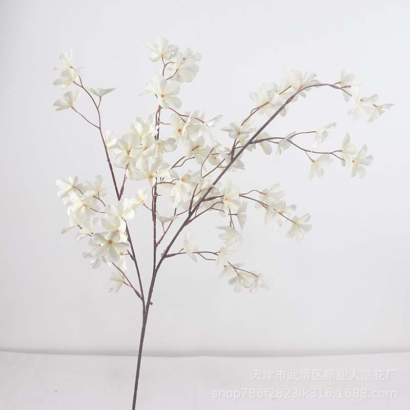 Flores artificiales blancas al por mayor para bodas, decoraciones de flores falsas, accesorios para techos de hoteles, flores artificiales blancas para celebraciones de bodas en salones de boda. image 39