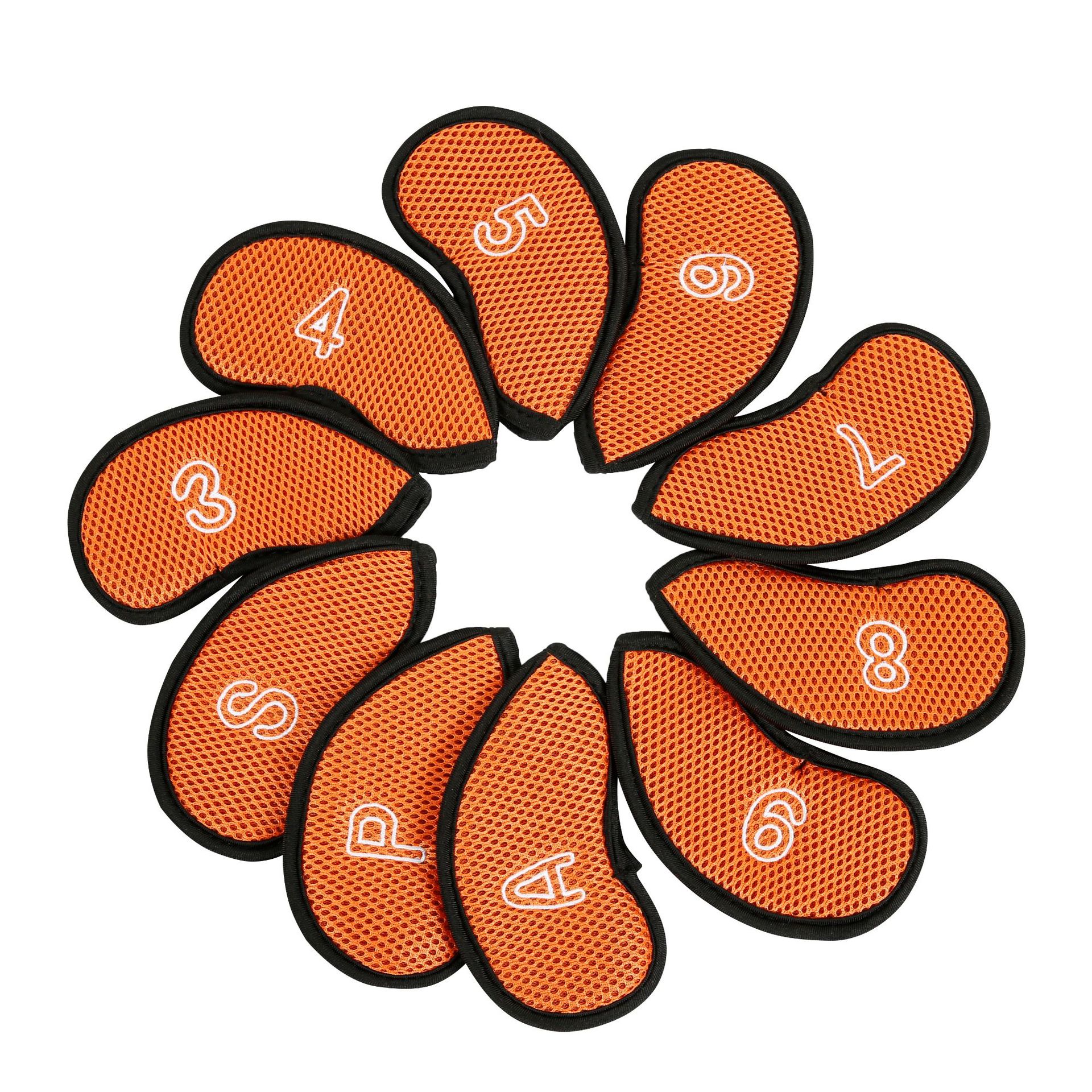 FUENTE de suministro en stock de malla sándwich de hierro cubierta de la cabeza de la bola de golf cubierta protectora