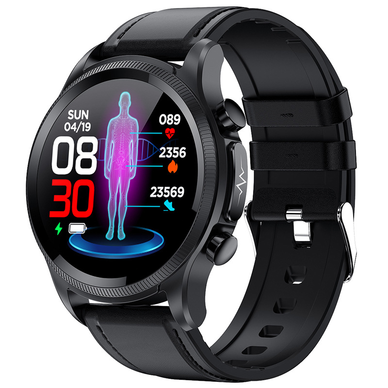 E400 non-invasive blood glucose smart bracelet blood pressure electrocardiogram blood oxygen heart rate watch snoring hypoxia reminder HRV