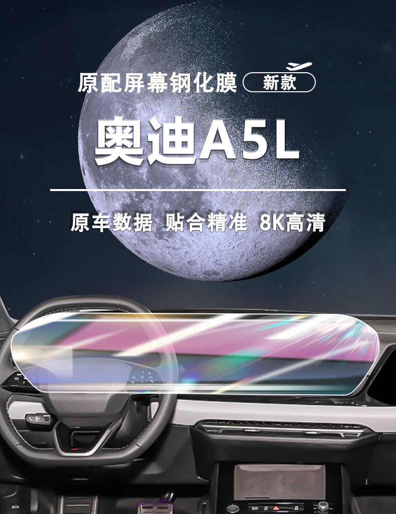 Suitable for 26 Models of Audi A6L Q6L Navigation Screen Tempered Glass Protective Film A5L Q5L Car Interior Accessories