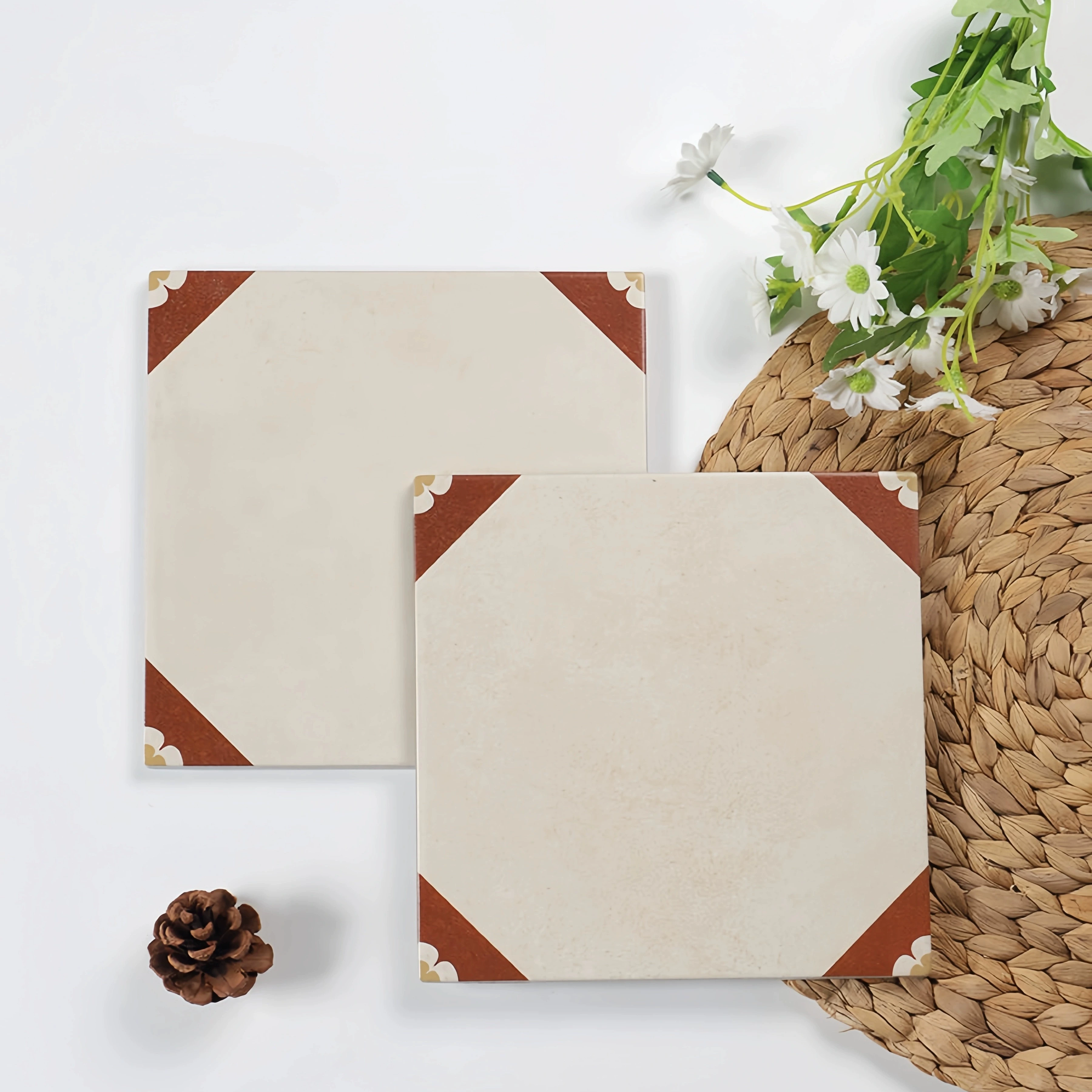 Французский стиль ретро цветок простая плитка для кафе, гостиной, кухни, ресторана, красивая плитка для ванной, спальни, двора.