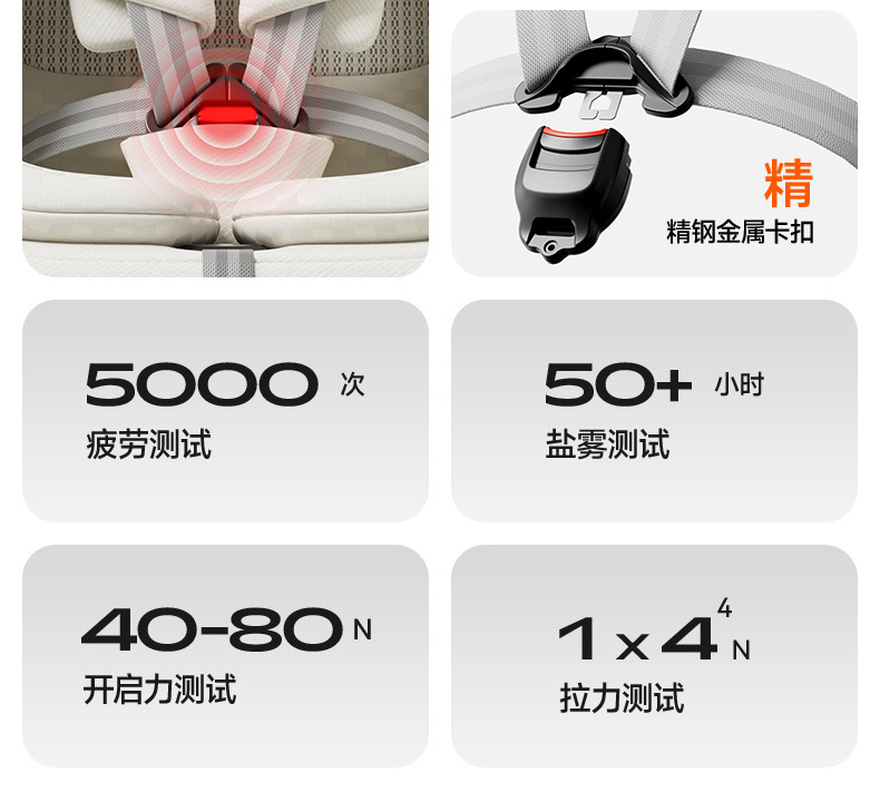 Jardin Kids Safety Seat New National Standard I-Size Smart Ventilation and Heating, Can Sit, Lie Down, and Rotate, Suitable for Ages 0-12