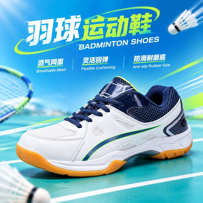 Badminton shoes new breathable non-slip men's and women's light table tennis sneaker net volleyball comprehensive training shoes Badminton shoes new breathable non-slip men's and women's light table tennis sneaker net volleyball comprehensive training shoes