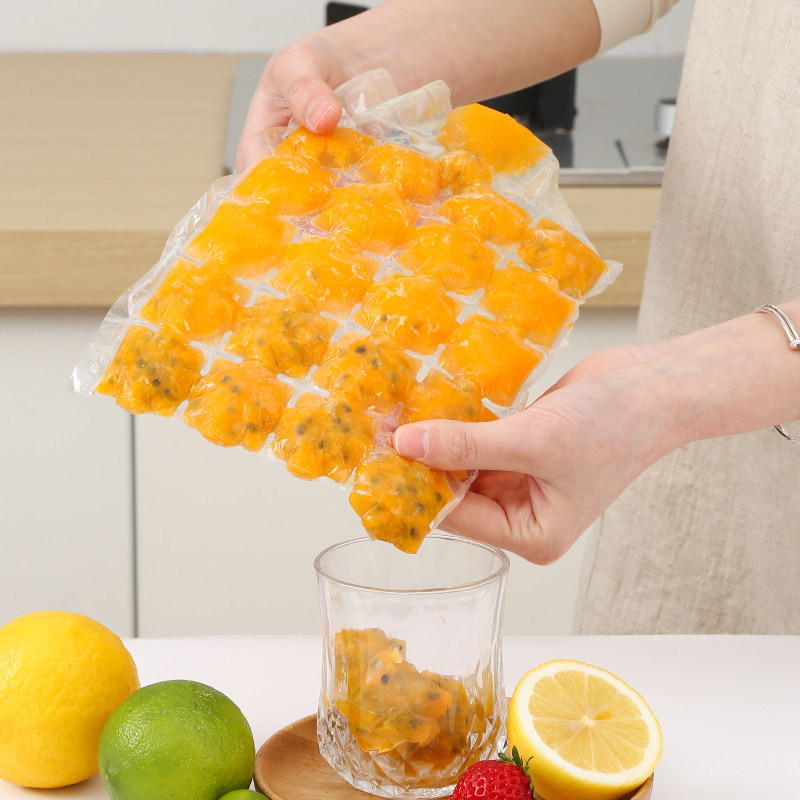 家用冻冰块神器一次性自封口格子冰袋食用冰格模具冷饮制冰袋批发
